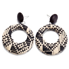 Alloy Fashion bolso cesta earring  (Black and white GFA04-02)  Fashion Jewelry NHPJ0411-Black-and-white-GFA04-02