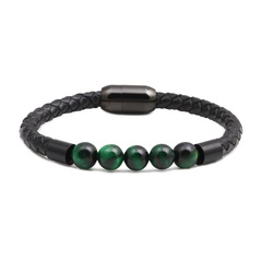 Titanium&Stainless Steel Fashion Geometric bracelet  (green)  Fine Jewelry NHYL0664-green
