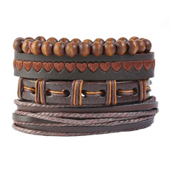 Leather Fashion bolso cesta bracelet  (Four-piece set)  Fashion Jewelry NHPK2245-Four-piece-set
