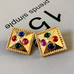 Alloy Vintage Geometric earring  (Photo Color)  Fashion Jewelry NHOM1646-Photo-Color