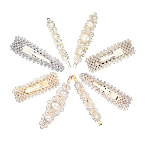 Womens Electroplated Alloy  Fashion simple word beads hairpin Hair Accessories GY190416117613's discount tags