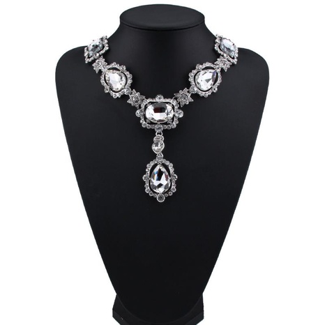 Womens Floral Rhinestone Necklaces JQ190416117459's discount tags