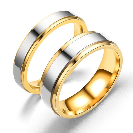 Europäische und amerikanische Mode neue High-End-Doppels tufen Spiegel raum Gold Paar Ring Schmuck Quelle Direkt verkauf ab Werk's discount tags