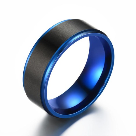 Fashion new high-end elegant aristocratic blue steps Unisex Star Stainless Steel Rings TP190418118106's discount tags