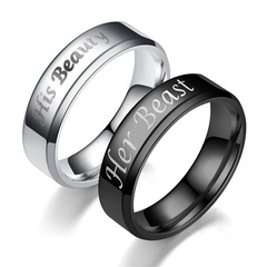 Couple Crown  Hot new bevel Stainless Steel Rings TP190418118109
