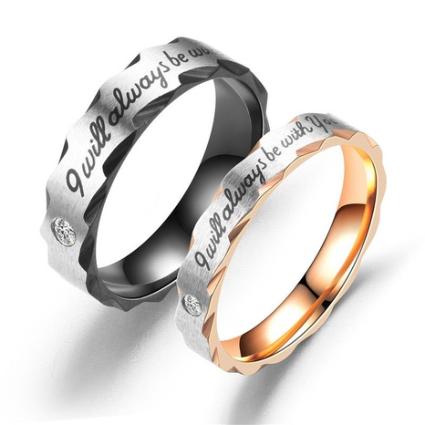Europäische und amerikanische klassische Modestil Diamant Roségold schwarz Ring LOVE Charge Blumen Schergen Paar Ring Hersteller's discount tags