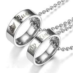 Couple Crown Hot new  Stainless Steel necklace TP190418118120