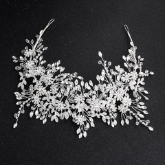 Europäische und amerikanische übertriebene Hochzeits kopfschmuck Luxus atmos phärisch hand gefertigte Diamant Haarband Legierung Blumen Stirnband Braut schmuck Großhandel