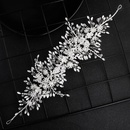 Europische und amerikanische bertriebene Hochzeits kopfschmuck Luxus atmos phrisch hand gefertigte Diamant Haarband Legierung Blumen Stirnband Braut schmuck Grohandelpicture4