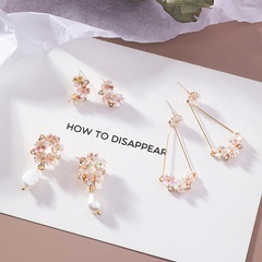 Womens Floral Plating Flower Alloy Earrings MS190419118247