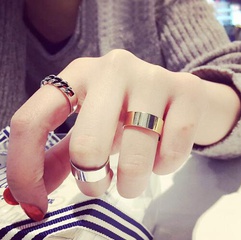 Geometric plating  Fashion exaggerated hipster decoration alloy Rings MS190419118252