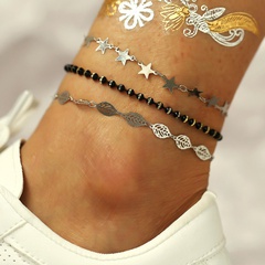 Unisex floral alloy  rice beads ankle bracelet PJ190422118655