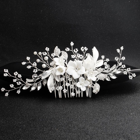 Womens floral electroplated beads Comb HS190423118894's discount tags