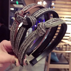 Koreanische Haarschmuck hand gefertigtes Damen-Druckhaar Stirnband Koreanische Version Stoff Diamant Haarhöhle dünne geknotete rutsch feste Stirnband mit Zähnen