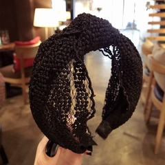 Koreanische neue Spitzen qualität Großhandel Haarschmuck einfache ultra breite Seite Mitte geknotet und geschraubt Bogen hohles Stirnband