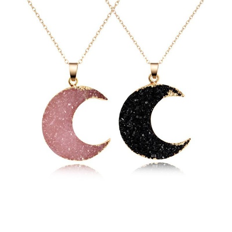 Womens Moon Sexual simplicity imitation of natural stone moon Necklaces GO190430120020's discount tags