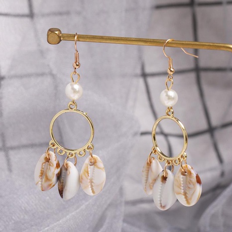Womens Shell Conch Shell Conch Alloy Earrings NHJJ121527's discount tags