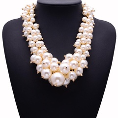 Womens geometric inlaid beads alloy Jiaqi jewelry Necklaces NHJQ121633