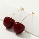 Womens Cherry sweet and cute Resin Earrings NHNZ122016picture4