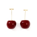 Womens Cherry sweet and cute Resin Earrings NHNZ122016picture5