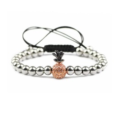 Fashion Pineapple copper bead weave Bracelet NHYL122543