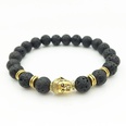 Unisex Lava volcanic stone lion head beads Bracelet NHYL122554picture8