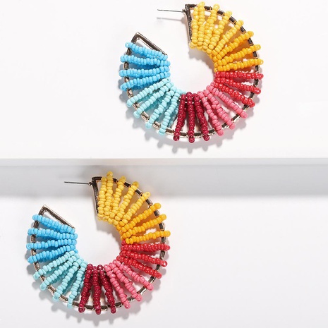 Womens Geometric Creative handmade rice beads  Earrings NHJQ122797's discount tags