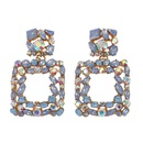 Aretes de aleacin geomtrica de diamante geomtrico para mujer  NHJQ122949picture6
