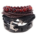 Vintage braided anchor geometric leather Bracelets amp Bangles NHPK124817picture1