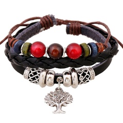 Christmas tree cowhide geometric leather Bracelets & Bangles NHPK124826