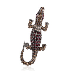 Europäische und amerikanische neue Retro-Persönlichkeit brosche Legierung Diamant-Krokodil-Tier brosche Anzug mit High-End-Nadel
