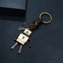 Unisex robotic zinc alloy Braided leather keychain NHPK124845picture4