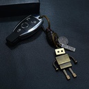 Unisex robotic zinc alloy Braided leather keychain NHPK124845picture5
