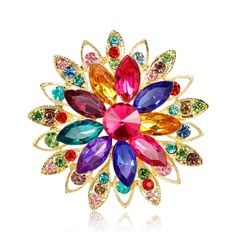 Womens Floral Plating Alloy Danrun Jewelry Brooches NHDR124861