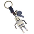 Unisex robotic zinc alloy Braided leather keychain NHPK124845picture6