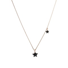 Womens star plating alloy  Simple natural fashion stars moon black rhinestone single layer Necklaces GY190505120138