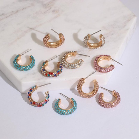 Womens Geometric Rhinestone Alloy Earrings JJ190505120246's discount tags