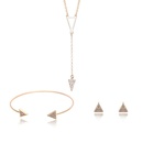 Womens rhinestone Alloy Code Fashion Atmosphere Triangle Jewelry Set XS190506120394picture1