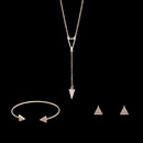 Womens rhinestone Alloy Code Fashion Atmosphere Triangle Jewelry Set XS190506120394picture2