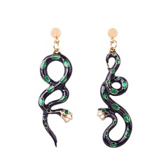 Womens Long Drop Oil Fashion snake shape  Alloy Earrings NHMD120744