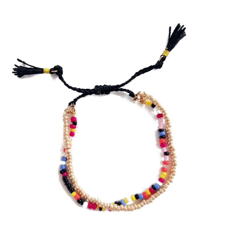Colored rice beads tassel line Star Plating Alloy Bracelets amp Bangles NHOM126566