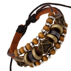 Vintage beaded leather Bracelets & Bangles NHPK127695