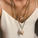 Creative beach shell double layer Necklaces NHXR127779picture3