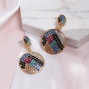 Womens Geometric Colored rhinestone Alloy Earrings NHJJ127803picture2