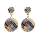 Womens Geometric Colored rhinestone Alloy Earrings NHJJ127803picture7