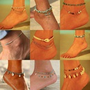 Womens geometric plating cord beads shell alloy ankle bracelet NHMD127896picture30