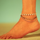 Womens geometric plating cord beads shell alloy ankle bracelet NHMD127896picture31