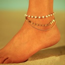 Womens geometric plating cord beads shell alloy ankle bracelet NHMD127896picture38