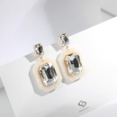 Temperament versatile geometric acrylic retro square with rhinestone earrings NHLL128022picture8