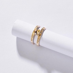 Qingdao Europäische und amerikanische Schmuck legierung Hohl Edelstein diamant Damen Ring Ring Außenhandel neue Quelle Ali Express